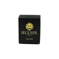 Boîtes en carton recyclables avec estampage à chaud or, pelliculage mat, surface noire, pour emballage de luxe de parfums, bougies, cosmétiques et cadeaux