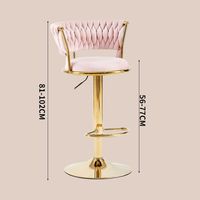 Chaises de bar en velours confortables à dossier haut, réglables en hauteur, durables, de qualité commerciale, vente en gros, mode de luxe, pour bar à domicile