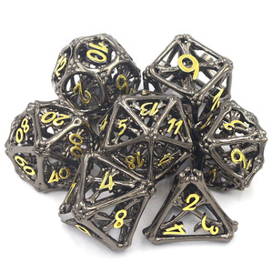 Bán Buôn Tùy Chỉnh Đa Diện Kim Loại <span class=keywords><strong>Dice</strong></span> Set Cho D & D RPG Mtg Rồng Hollow <span class=keywords><strong>Dice</strong></span> 16Mm & 20Mm Kích Thước Với Biểu Tượng Tùy Chỉnh - Product Image 6