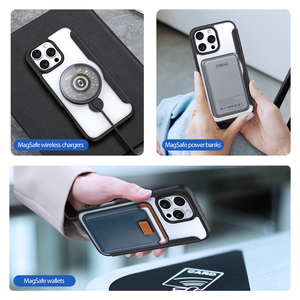 เคสโทรศัพท์แบบแม่เหล็กพร้อมช่องใส่บัตร เหมาะสำหรับ iPhone 16 Pro Max พร้อมขาตั้ง เคสหนังแบบพับได้สำหรับธุรกิจ - Product Image 4
