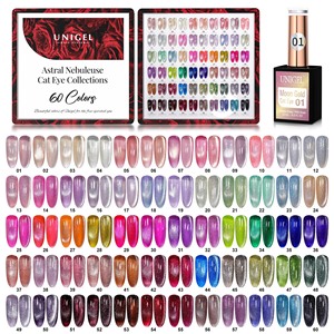 OEM ODM Personnalisé 60 Couleurs Vernis Gel UV Effet Œil de Chat Magnétique Néon Pailleté Longue Durée Brillant Kit Manucure Professionnel pour Salon - Product Image 1