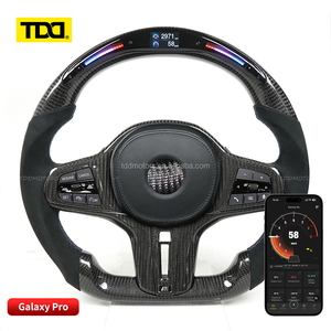 พวงมาลัยคาร์บอน TDD LED สำหรับรถยนต์ซีรีส์ 3 4 5 6 7 8 รุ่น G20 G2X G3X M3 M4 M5 33 พวงมาลัยสปอร์ตแบบกำหนดเอง คาร์บอนไฟเบอร์แท้ - Product Image 1