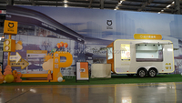 Camionnette de restauration rapide mobile électrique, entièrement équipée, neuve, en fibre de verre, mini, d'occasion, pour pizzas et barbecues, à prix abordable