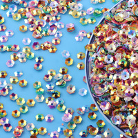 500 g/sac PVC artisanat Slime fournitures holographique irisé fleur de prunier fleur paillettes paillettes flocons