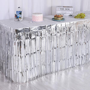 Manteles de Papel Metálico Desechables de Plástico para Fiestas de Cumpleaños, Bodas, Compromisos, Despedidas de Soltera - Product Image 2