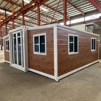Maison-conteneur extensible de 40 pieds, imperméable, capsule villa pour la vie en plein air avec un design moderne