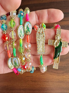 <span class=keywords><strong>Rosario</strong></span> <span class=keywords><strong>de</strong></span> San Judas y <span class=keywords><strong>la</strong></span> <span class=keywords><strong>Virgen</strong></span> María con Cuentas <span class=keywords><strong>de</strong></span> Cristal, Collar Católico Hecho a Mano con Cruz Religiosa, Collar <span class=keywords><strong>de</strong></span> <span class=keywords><strong>Rosario</strong></span> con Cuentas <span class=keywords><strong>de</strong></span> Cristal - Product Image 2
