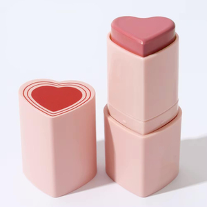 Barra de Rubor Vegano en Forma de Corazón para Maquillaje Facial, Etiqueta Privada, Rubor Orgánico Mate para Mejillas, Cosméticos - Product Image 1