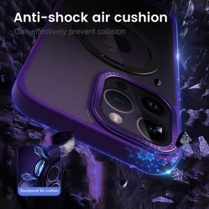 WOWCASE 2023 Étui de protection transparent mat magnétique invisible avec support de charge sans fil antichoc de luxe pour - Product Image 2