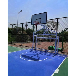 LDK equipamiento deportivo Nuevo diseño canasta de baloncesto de acero y aluminio y portería de fútbol 2 en 1 para uso escolar - Product Image 2