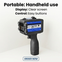 Imprimante jet d'encre numérique portable électrique 12,7 mm pour étiquettes, autocollants, papier, carton, moteur d'impression pour date d'expiration et code QR