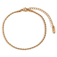 Bijoux de mode imperméables, collier en chaîne torsadée en or 18 carats 2/3/5/8 mm, collier en chaîne torsadée en acier inoxydable pour femmes et hommes