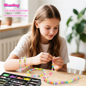 Kit Artigianali per Bambine: Gioielli Intrecciati, Giocattoli di Moda, Corda Elastica Intrecciata, Braccialetti Fai-da-Te, Collane, Regali per Feste di Compleanno, Giocattoli Educativi - Product Image 3