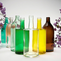 Bouteille en verre à gin de haute qualité, transparente, ronde, 500 ml, 700 ml, 750 ml, couleur personnalisable, vente en gros
