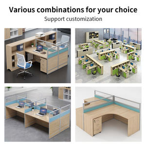 โต๊ะทำงานไม้ โต๊ะพนักงาน โต๊ะทำงานแบบโมดูล โต๊ะทำงานแบบเปิดโล่ง พร้อมลิ้นชัก โต๊ะสำนักงาน เฟอร์นิเจอร์สำนักงาน - Product Image 3