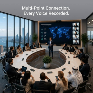 Traductor IA para Reuniones Timekettle X1, Centro de Interpretación en Tiempo Real para Reuniones de Negocios, 10 Personas, 5 Vías, 52 Idiomas, 13 Idiomas Sin Conexión, Batería de 8 Horas - Product Image 4