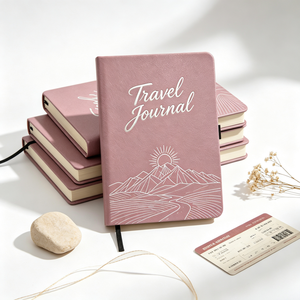 Diario de Viaje PU Mountain, Cuaderno de Tapa Dura con Logotipo Personalizado, Agenda A5, Libreta de Notas, Regalo - Product Image 1