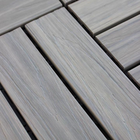 Plancher composite extérieur WPC en co-extrusion, nouveau design, aspect bois noyer, pour cantines