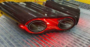 W464 g63 pipa muffler ujung knalpot LED merah serat karbon kering cocok untuk G Kelas W463A W464 G63 G550 G500 - Product Image 3