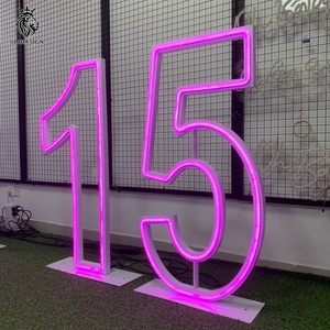 Sweet 15 3ft-6ft RGB Steel Frame Marquee Neon Sign for Diwali <strong>Ramadan</strong> Birthday Party <strong>Decorations</strong> - Product Image 2