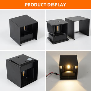 Usine directe Hôtel Village décoration intérieure extérieure haut et bas 6w 10w noir aluminium mur LED lumière - Product Image 3