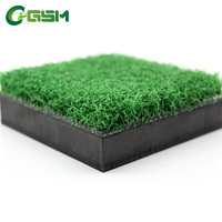 Tapis d'entraînement robuste GSM 5 pieds x 5 pieds avec base en caoutchouc dur de 35 mm et couche de gazon en nylon de 15 mm pour la pratique du golf en extérieur