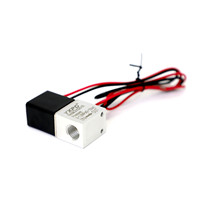 Câble 2V025-08 24VDC, électrovanne pneumatique à action directe 2 voies NPT1/4 12VDC pour compresseur d'air, mini électrovanne