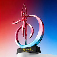 Trophée cube en résine acrylique personnalisé, gravé au laser, impression UV, logo personnalisé, souvenir pour danseur exceptionnel, vente en gros