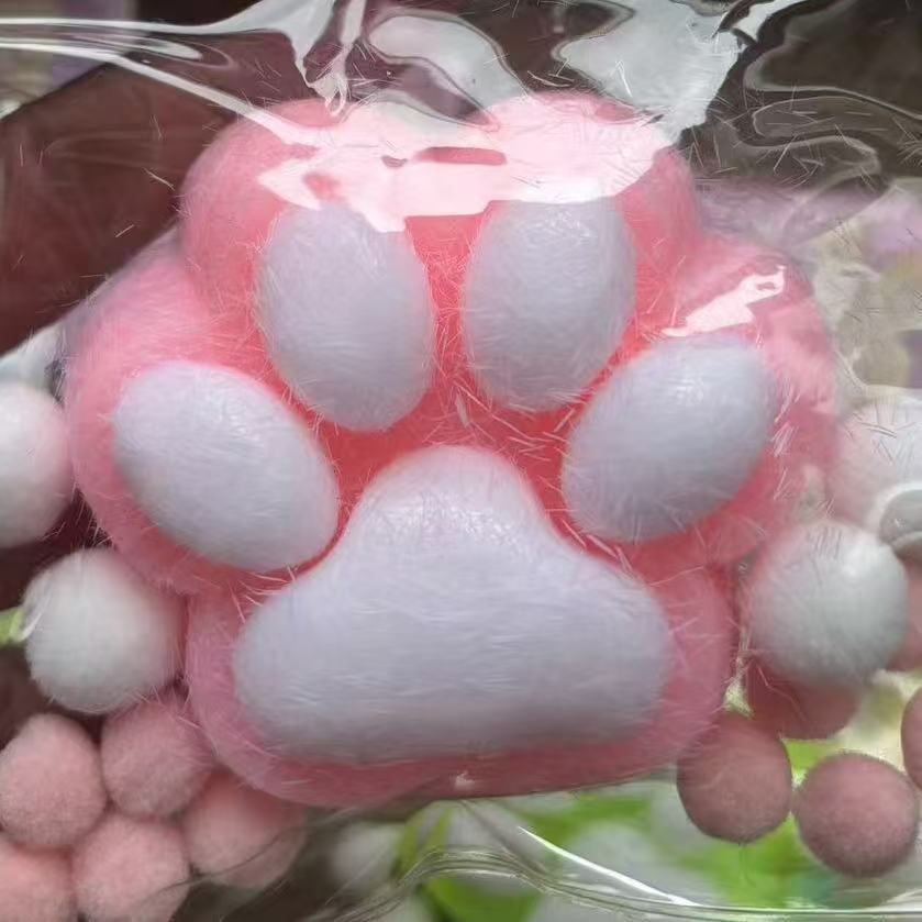 Pelo de garra de gato rosa 7CM