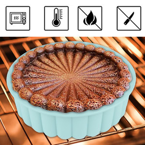 Gloway DIY Cuisson Polyvalent Soleil Fleur En Forme <span class=keywords><strong>De</strong></span> Silicone <span class=keywords><strong>Charlotte</strong></span> Cheesecake Moules À Gâteau Pour Brownie Tarte Tarte Flan Pain - Product Image 5
