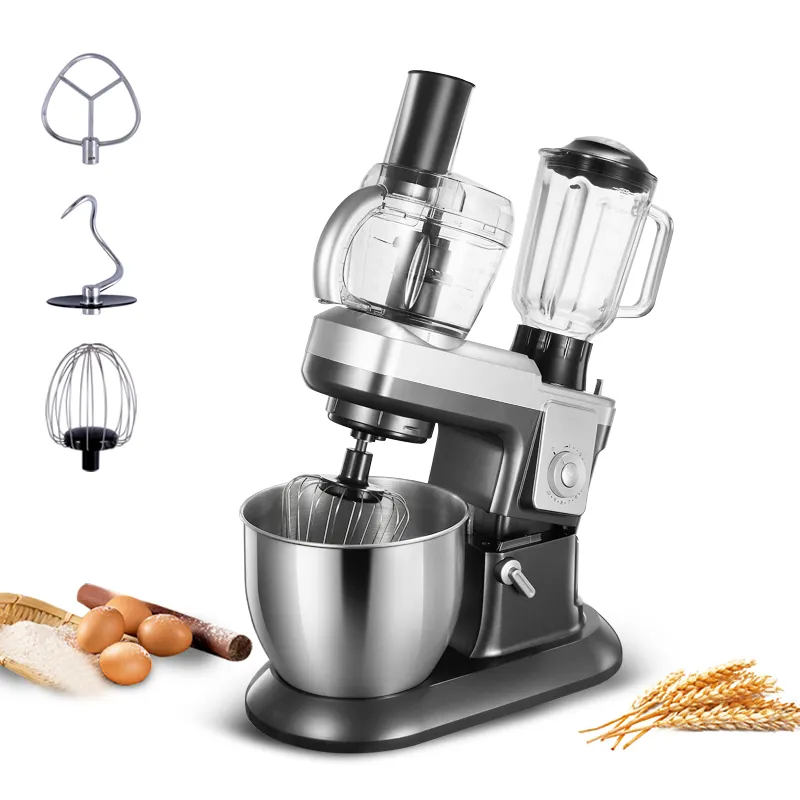 China Factory Portable Commerical Multi-function Automatic Food Mixer Beater 20w 1300W Electric Dough Top Replacement Food Mixer