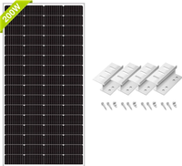 Panneau solaire monocristallin 12V 24V 200W 250W 260W 280W 24V 300W pour éclairage solaire 200W et utilisation avec panneau