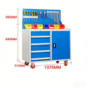Carrito de Herramientas Móvil Versátil y Gabinete Combinado, Gabinete de Herramientas de Grado Industrial con Mecanismo de Bloqueo para Mayor Seguridad - Product Image 2