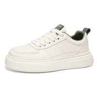 Chaussures pour hommes, chaussures décontractées respirantes, chaussures à semelle épaisse augmentant la taille, chaussures blanches pour étudiants, chaussures tendance pour hommes