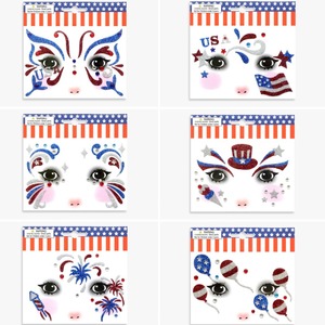 Pegatinas Faciales Cosméticas con Brillantina para Maquillaje de Escenario para la Celebración del Día de la Independencia Americana y el Día Nacional - Product Image 1