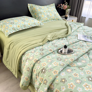 Polyester Sang Trọng Tối Giản Tulip Băng Lụa Duy Nhất Đôi Người Mùa Hè Làm Mát Chăn Comforter Với Bìa Cho Nhà - Product Image 6