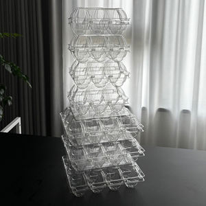 Caja de embalaje transparente y gruesa para huevos y huevos de pato, bandeja de almacenamiento de huevos al por mayor - Product Image 2