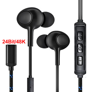 Écouteurs filaires A10 24 bits 48 kHz haute résolution certifiés MFi avec décodage numérique, lecteur audio et micro, écouteurs intra-auriculaires 24 bits - Product Image 1