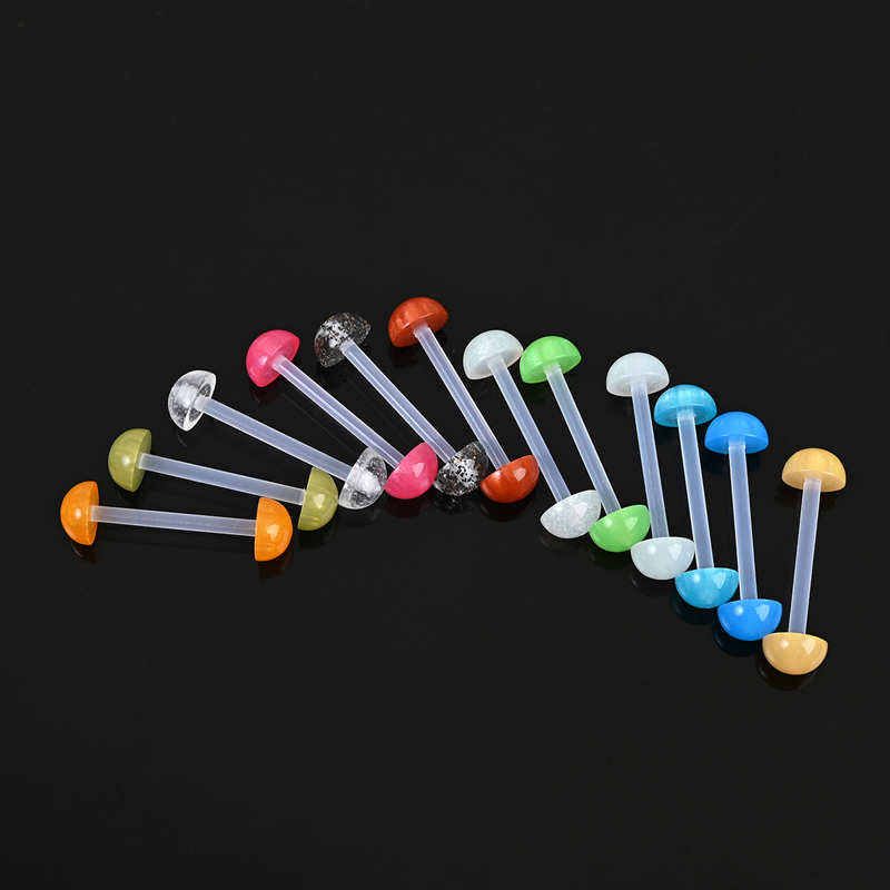 Lot De 20 Piercings Langue En Plastique CPJJ - Multi-Couleurs - Pour Look Unique - Usage Corps Multiple