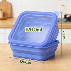 Contenedor Plegable para Almacenamiento de Alimentos, Libre de BPA, Loncheras Apilables a Prueba de Fugas, Cajas para Refrigerios para Camping - Product Image 4