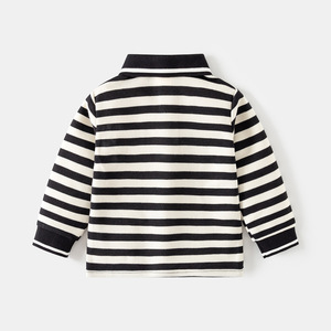 Polos à <span class=keywords><strong>manches</strong></span> <span class=keywords><strong>longues</strong></span> à la mode pour enfants garçons bébé revers hauts pour le printemps automne petits t-shirts en gros de taille moyenne - Product Image 3