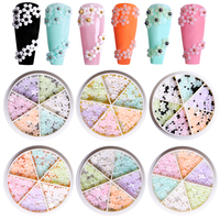 1 boîte de perles dorées pour Nail Art, beauté des ongles, couleur bonbon, perles dorées, accessoires de décoration, 5 pétales de fleurs, ornement d'ongles