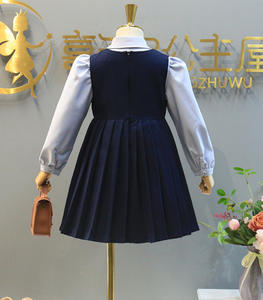 Costume de fille preppy, printemps et automne <span class=keywords><strong>2023</strong></span>, nouveau style britannique, chemise plissée, robe JK pour enfants - Product Image 2