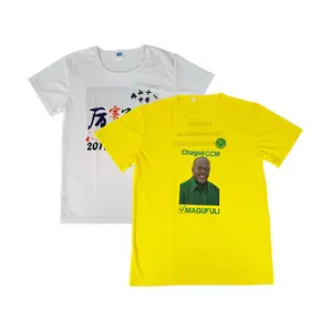 Hoge Kwaliteit Fabriek Verkiezing T-shirt Nieuwe Mode Polyester Katoen Mannen Doek Aangepaste Ontwerp Afdrukken T-shirt