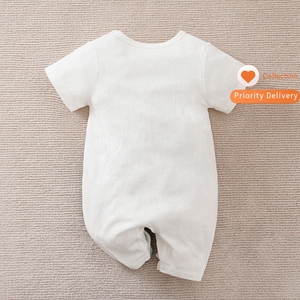 Factory Customization Cute Cartoon <strong>Elephant</strong> Short Sleeve 100%cotton Newborn Baby Clothes Baby Rompers <strong>Onesie</strong> - Product Image 3