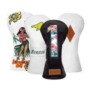 Couvre-chef de club de <span class=keywords><strong>golf</strong></span> <span class=keywords><strong>en</strong></span> cuir Pu personnalisé du fabricant Couvre-tête de <span class=keywords><strong>golf</strong></span> hybride <span class=keywords><strong>en</strong></span> bois de parcours avec logo brodé - Product Image 1