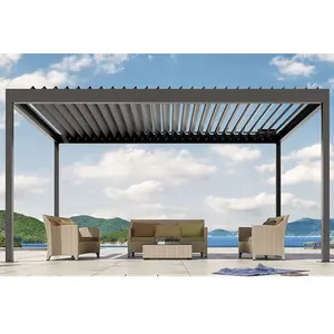 Feritoia elettrica per tutta la stagione tetto parasole motorizzato Pergola in alluminio