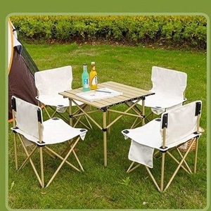 Facile da trasportare all'ingrosso portatile in legno di alluminio all'aperto Picnic campeggio pieghevole tavolo da pesca e sedia <span class=keywords><strong>set</strong></span> - Product Image 2