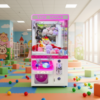 Machine à poupées métallique personnalisée à monnayeur avec éclairage dégradé coloré pour centres commerciaux