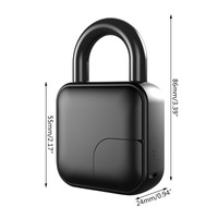 Cadenas Intelligent à Empreinte Digitale Tuya Sécurisé, Serrure de Porte sans Clé Rechargeable USB à Déverrouillage Rapide, Antivol pour Maison